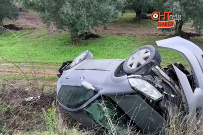 Kaza anı kamerada, tarlaya böyle uçtu