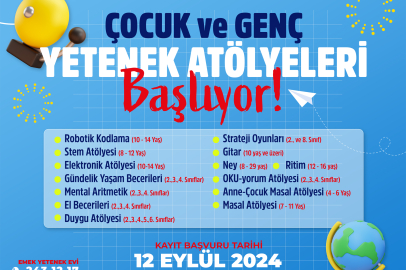 Osmangazi'de Çocuk ve Genç Yetenek Atölyeleri başlıyor