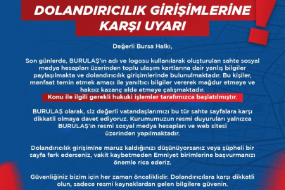 BURULAŞ'tan dolandıcılık açıklaması