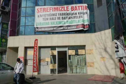 Şerefle batan fabrikanın malları