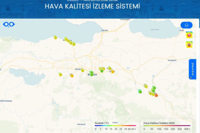 Bursa’nın hava kalitesi anlık takip edilebiliyor