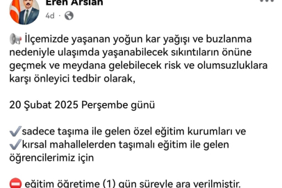 Bursa’nın İnegöl ve İznik ilçelerinde eğitime kar engeli